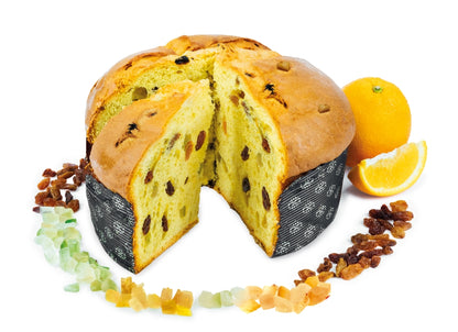 PANETTONE Artizanal Sicilian, cu Fructe Confiate Portocale, Cedru si Stafide, PELUSO, 1 Kg