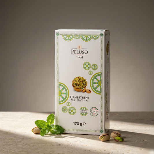 Fursecuri cu Crema de Fistic, Artizanale, Canestrini, PELUSO 170 gr