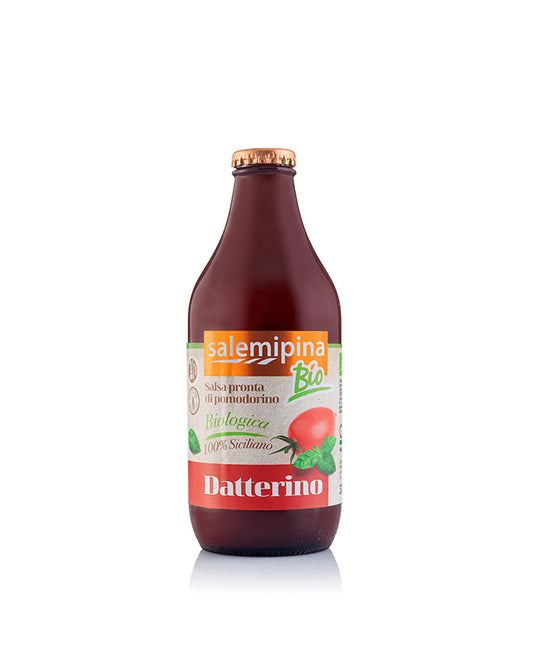 Salsa BIO din Roșii Datterino, Ulei de măsline extravirgin, Salemi Pina, 330 gr