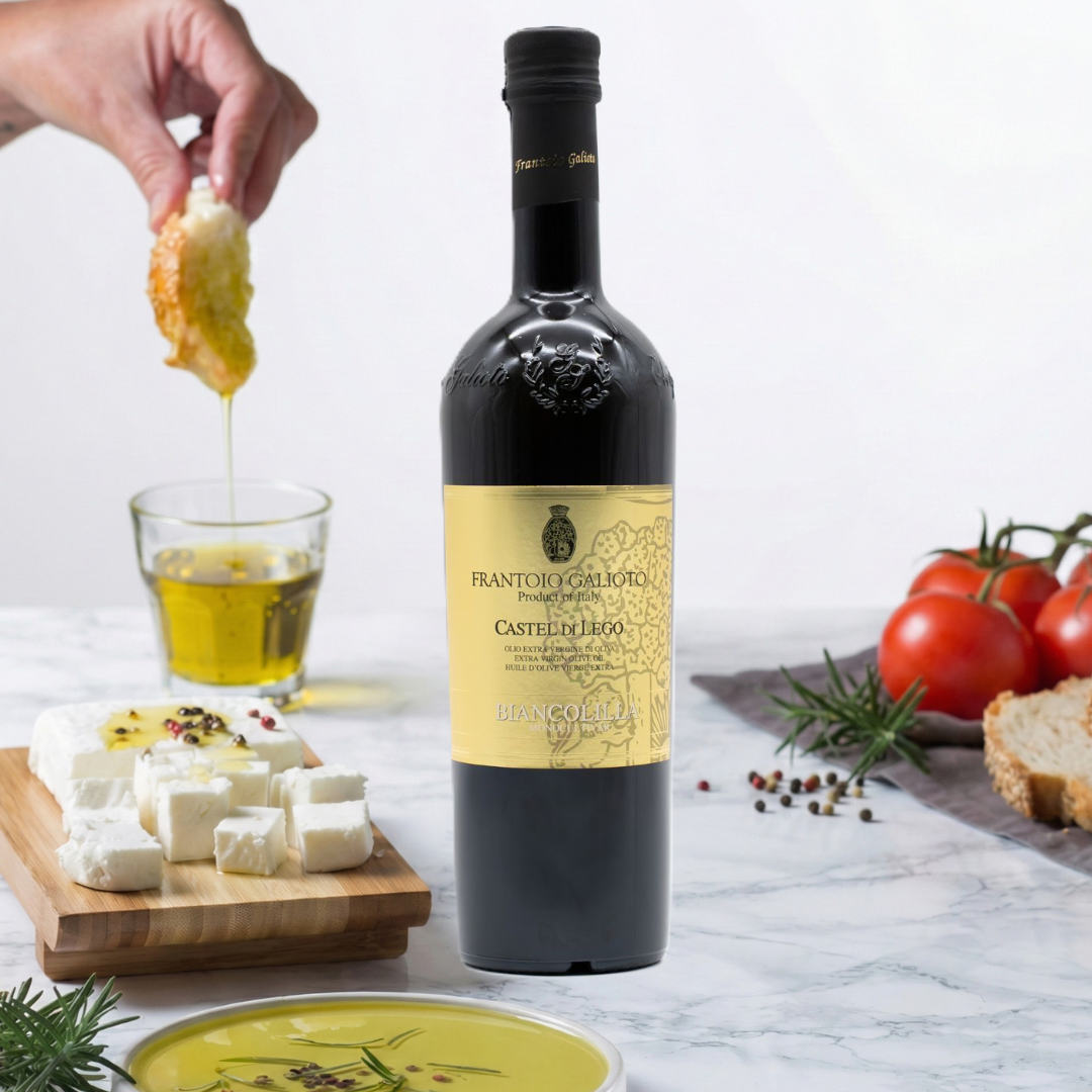 Ulei de Masline Extravirgin, Monocultivar, Castel di Lego, soi Biancolilla, Frantoio GALIOTO, 750 ml