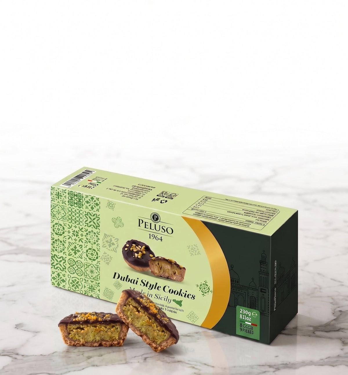 biscuiti dubai style cu fistic si cataif ciocolata