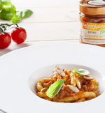 Pesto Trapanese din Roșii, Migdale, sos pentru paste, BIO Vegan, cu ulei de măsline extravirgin, SalemiPina, 190 gr