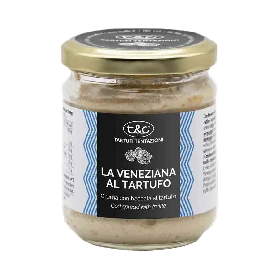 Crema din pește Cod cu Trufe, Veneziana baccala mantecato, T&C Tartufi Tentazioni, 170 gr